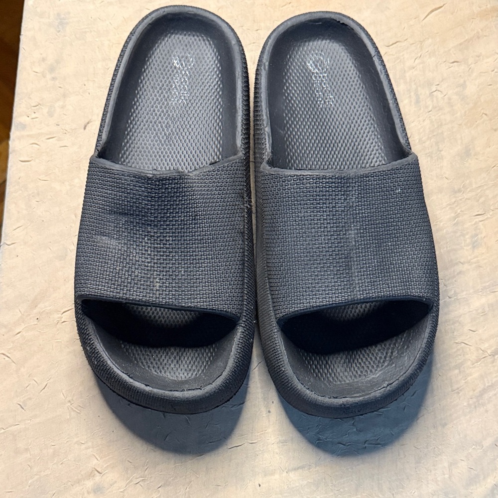 Black Slide Sandals